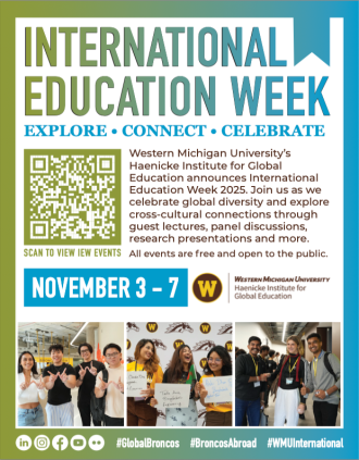A promotional flier for International Education Week