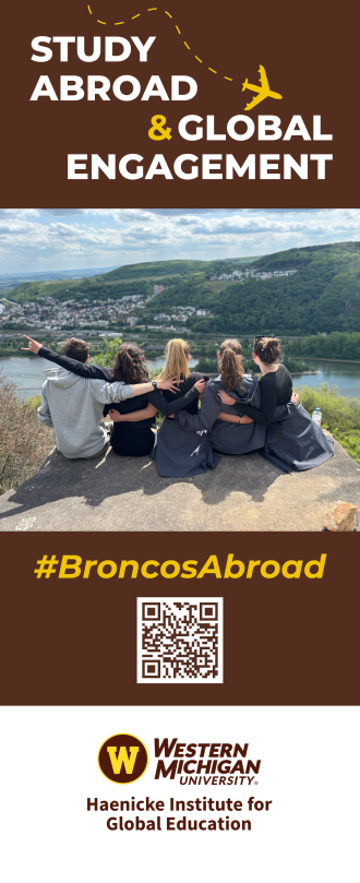 Sign for WMU study abroad and global engagement