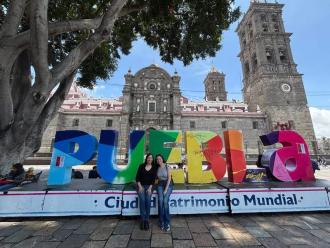 Anna and Tania in Puebla