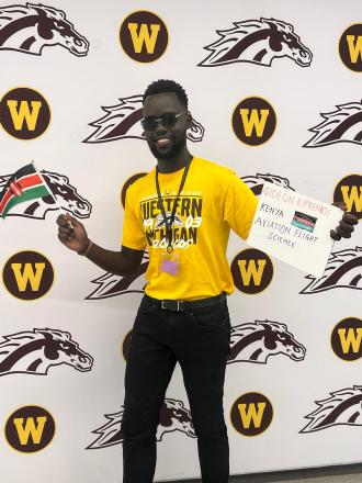 man in front of board