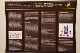 Research poster about how Western Michigan University students use AI chatbots to support their academic work.