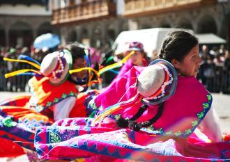 Traditional Dances in the Plaza de Armas in Cusco, Peru