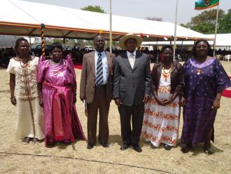 Udongo (far right) with President Museveni and some of the other award recipients