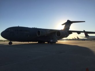President Obama's motorcade C-17