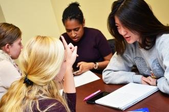 Graduate clinicians worked with CELCIS students to improve pronunciation.