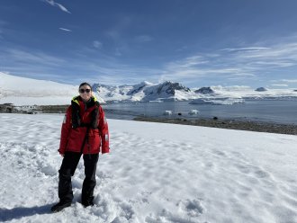 WMU Aviation Alumna Reina Cooke during her trip to Antartica