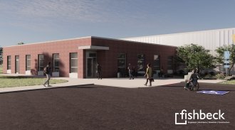 An artist rendering of the new Michigan Geological Repository for Research and Education facility.