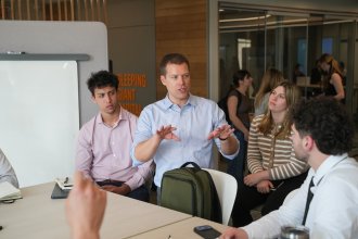 Maddy Muir and classmates at Sleeping Giant Capital