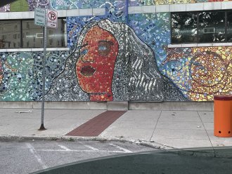 Painted Mural of Woman Singing
