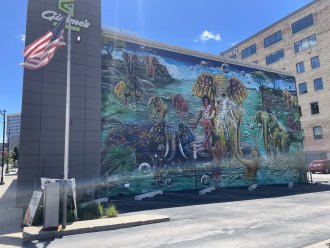 Painted Mural on side of Building