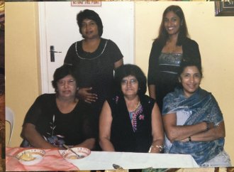 Dr. Viloshinee Murugan poses with her mother, aunts and cousin. 