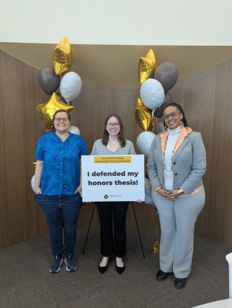 Erica with her honors thesis committee