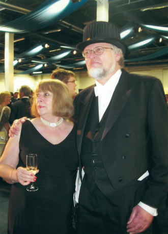 Michael and Sally Gelting at an awards ceremony
