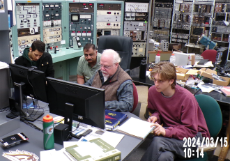 Students making calculations on a computer