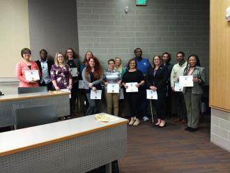 students receiving award