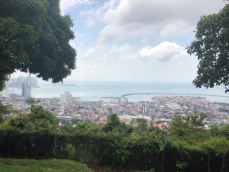 A scenery of Panama nature and civilization