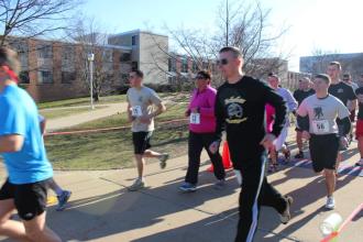 Photo of runners in the Scholar Scare 5K.