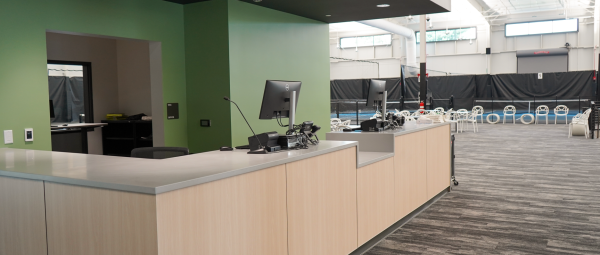 Receptionist desk at West Hills Ahtletic Club