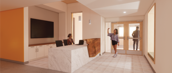 Valley Oaks interior entrance rendering