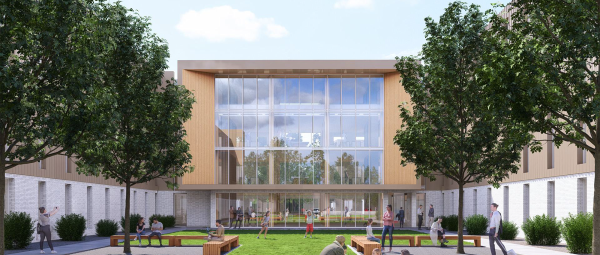 Valley Oaks exterior courtyard rendering