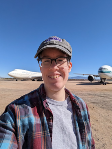 Morgan Boyd in Tuscon, Arizona at the Pima Air and Space Museum