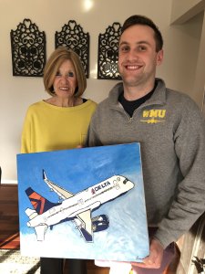 WMU Aviation Management Alumni Brady Wilson with his Grandma