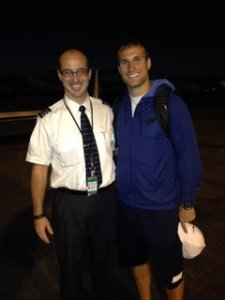 WMU Aviation Flight Science Alumni Nick Garrod with Kirk Cousins
