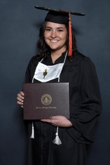 Amber Johnson at her graduation in 2018