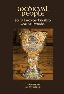 Cover of Medieval People 40; beneath the title, an image of a golden goblet with the figure of christ etched on the cup.