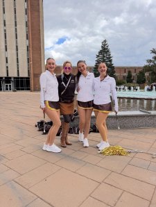 Kyle Keiser with twirlers