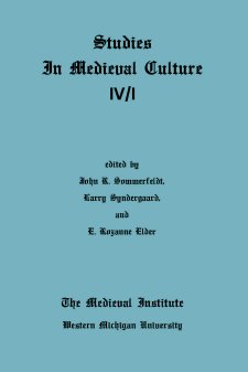 Cover of Studies in Medieval Culture IV/1. 